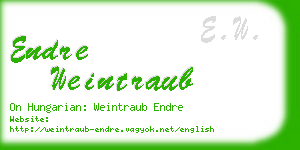 endre weintraub business card